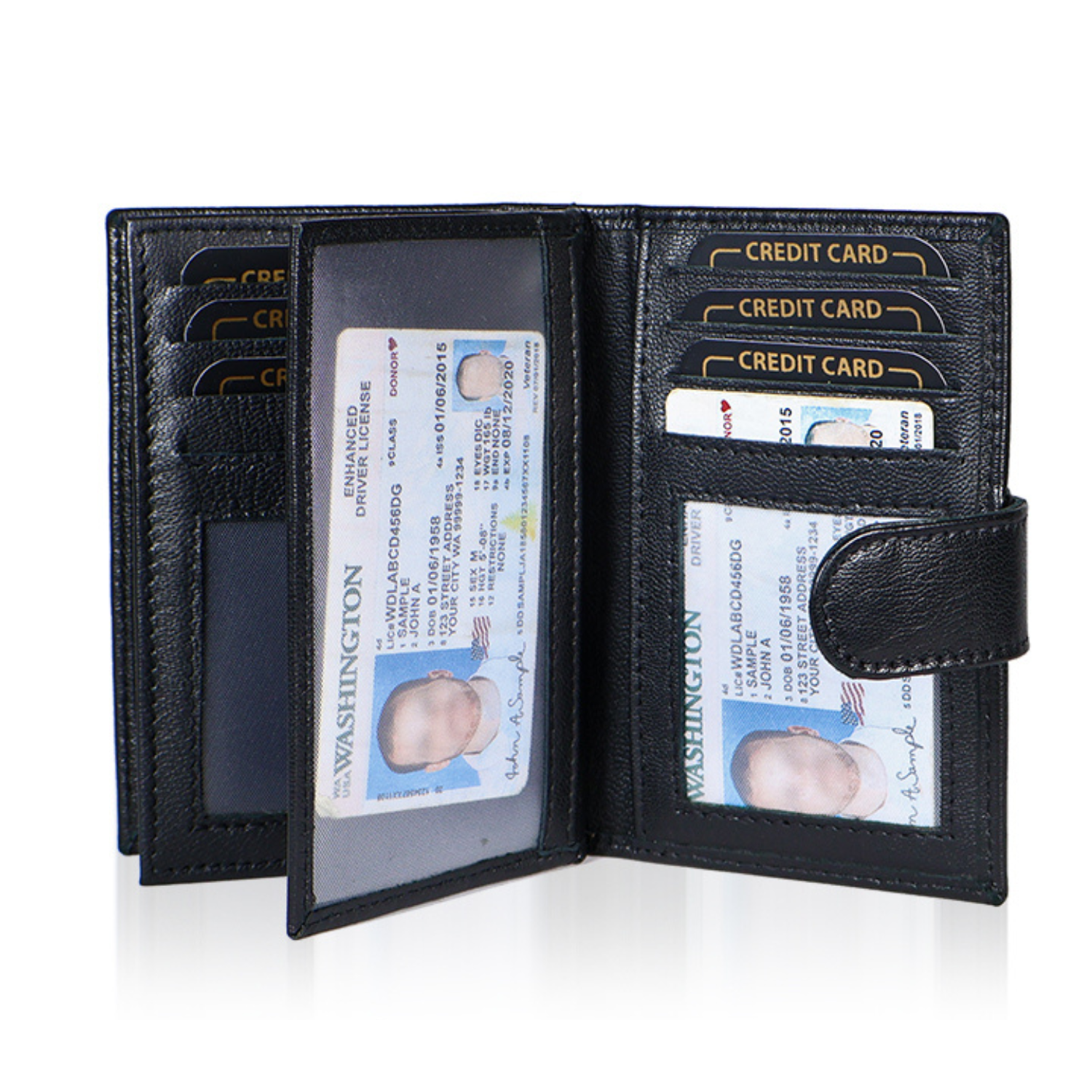 Vintage Leather Multi-Fold Wallet | Bulk Supply - Image 7