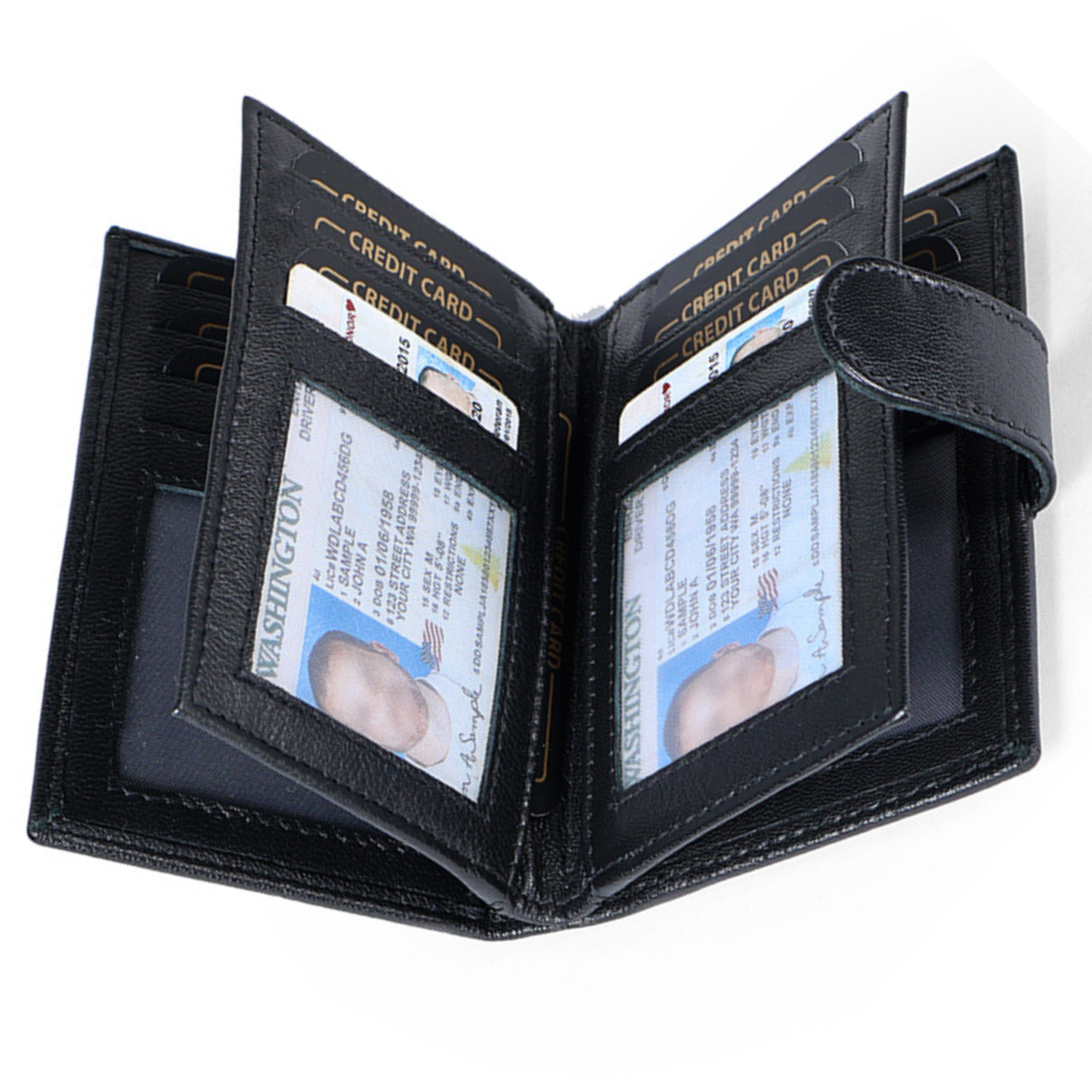 Vintage Leather Multi-Fold Wallet | Bulk Supply - Image 2