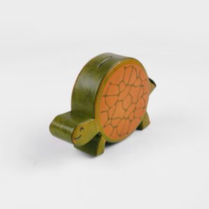 handmade leather piggy bank