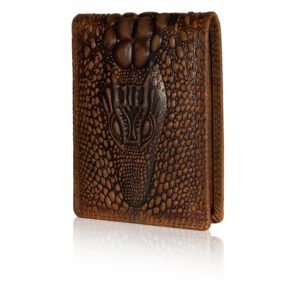 Hunter Leather RFID Bifold Wallet for Men with 8 Card Slots