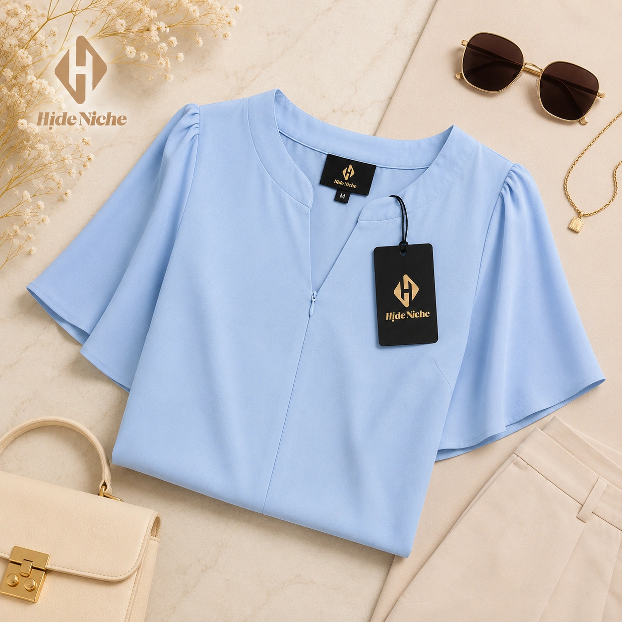 Blooming Jelly Womens Dressy Casual Blouses Business Work Summer Tops Zip Ruffle Short Sleeve V Neck Shirts - Image 4